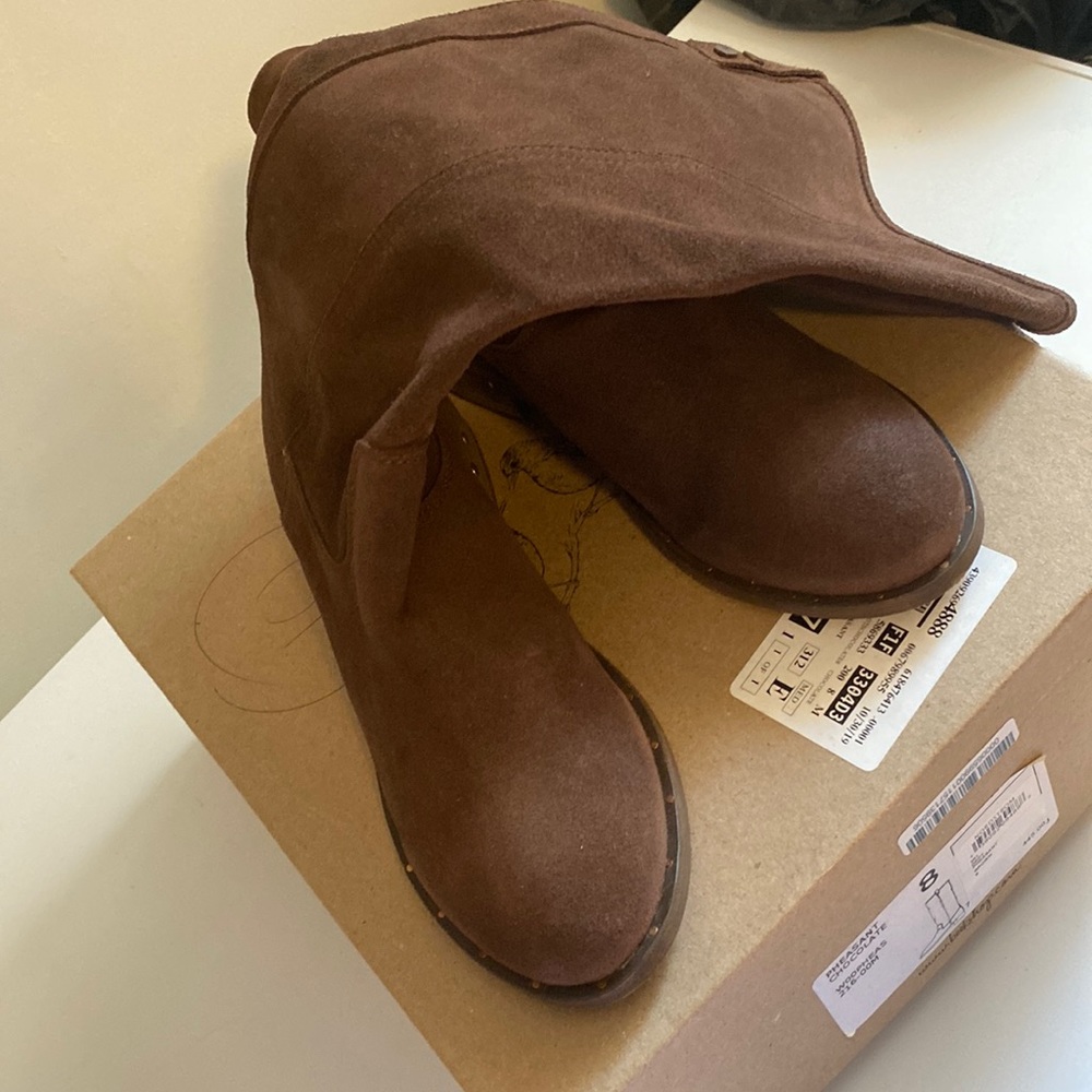 These are beautiful dark brown boots